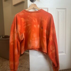 Orange Tie-Dye Nautica vintage Women's Top